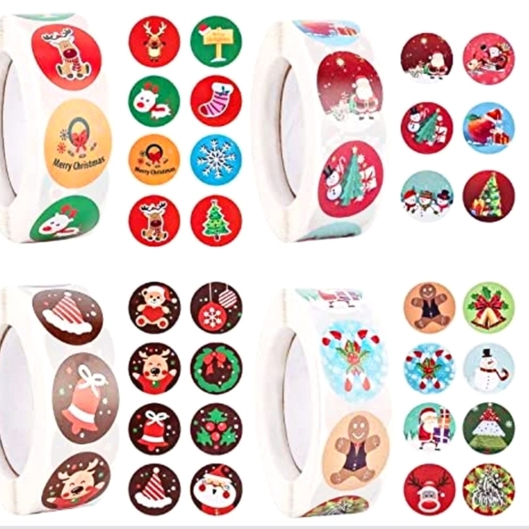 🌈🟩XMAS STICKERS 200~ASSORTED HOLIDAY - Picture 2 of 4